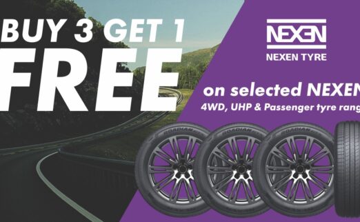 BUY 3 NEXEN 4WD, UHP, SUV or Passenger TYRES AND GET THE 4TH TYRE FREE