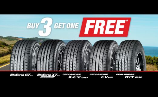 Buy 3 Yokohama Tyres and get 4th FREE!*