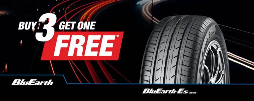 Buy 3 Yokohama BluEarth ES32 Tyres and get 4th FREE!*